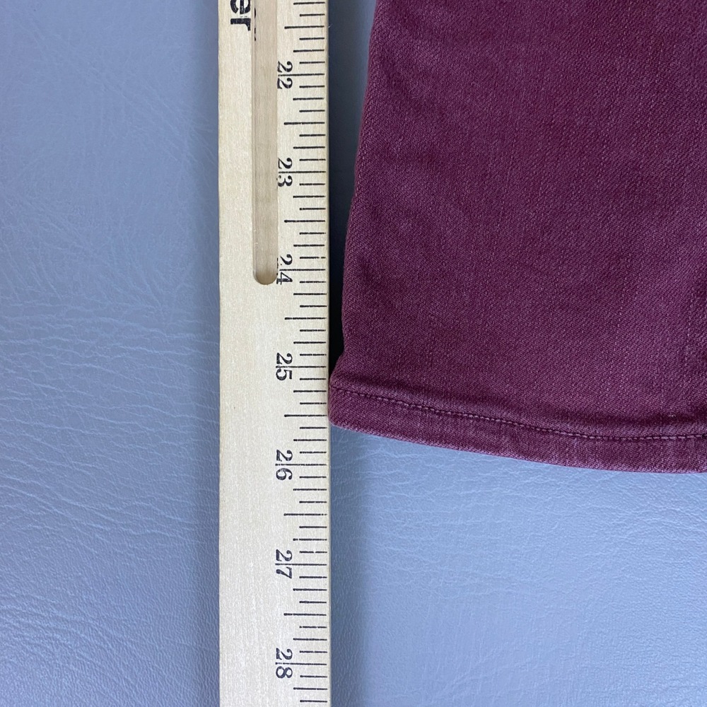 LOFT Skinny Ankle Pants Womens 30 10 Modern High Waist Burgundy Wine Red Stretch - Picture 10 of 12